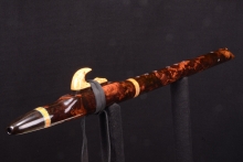 Honduran Rosewood Burl Native American Flute, Minor, Mid F#-4, #G27J